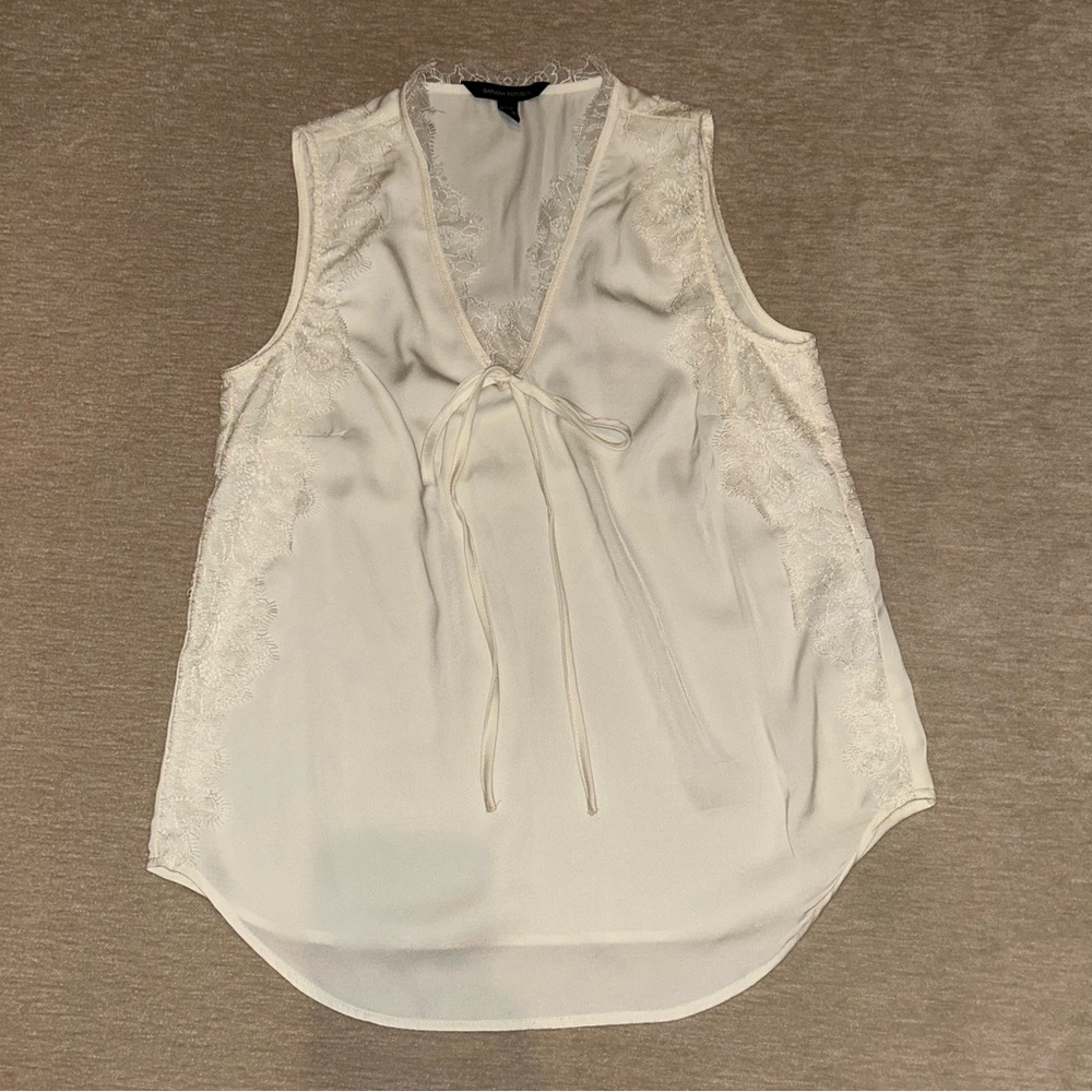 Banana Republic Cream Lace Detail Blouse
